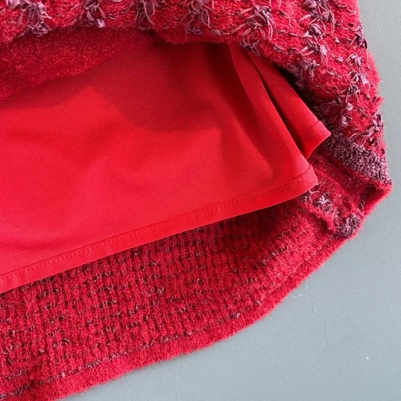 1980s Chacok Mohair Knit Maxi Skirt | Size 4 30" | Burgundy Purple Trim Vintage - Picture 8 of 11